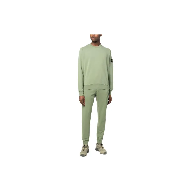 STONE ISLAND Knitted Sweatpants Men Green-1