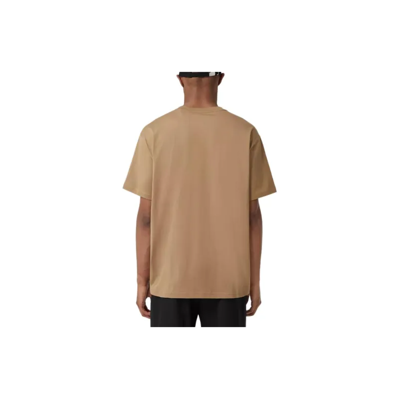 Burberry Embroidered Logo Cotton T shirt-1