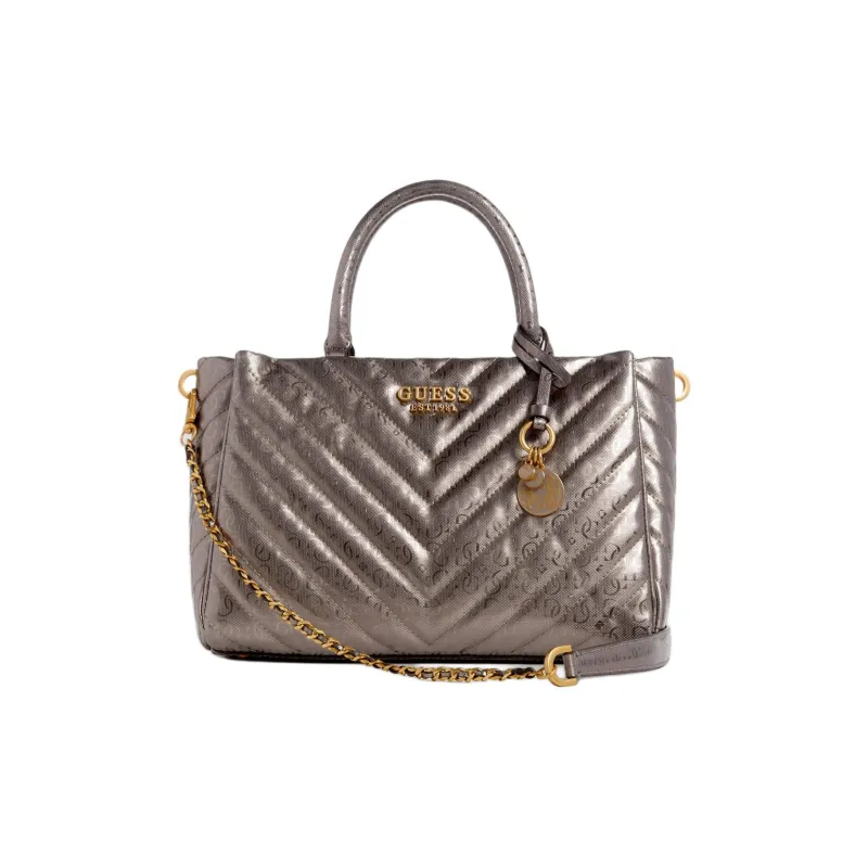 GUESS Artificial Leather Shoulder Bag Crossbody Bag Handbag Women's Metallic-0
