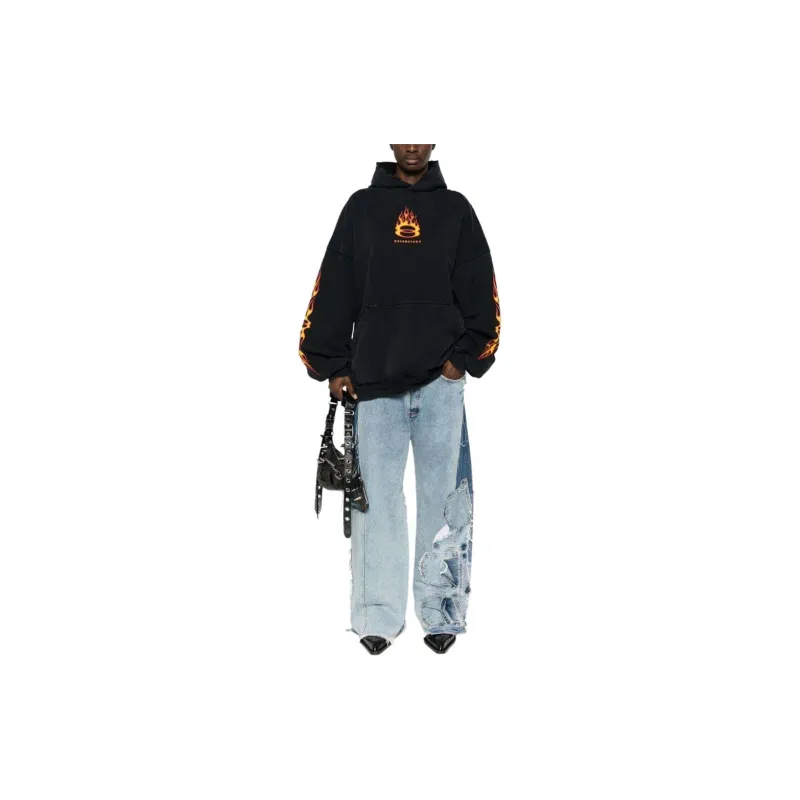 Balenciaga Logo Embroidered Hoodie-2