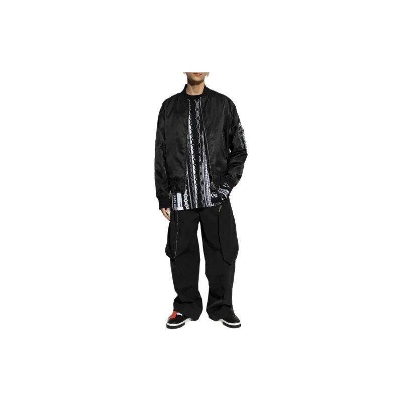 VERSACE JEANS COUTURE Striped Bomber Jacket-1
