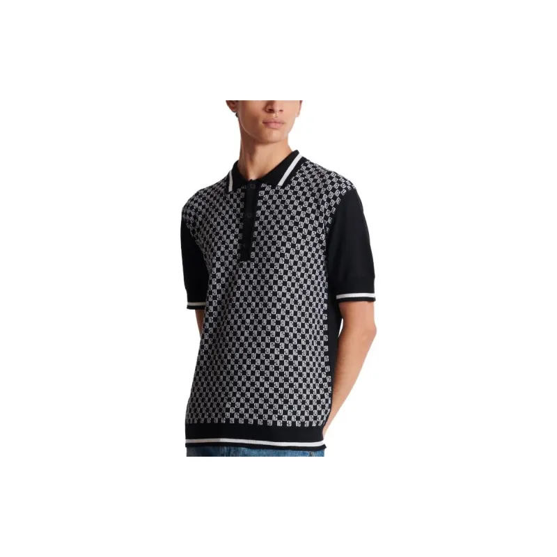BALMAIN Mini Monogram Polo Shirt-3