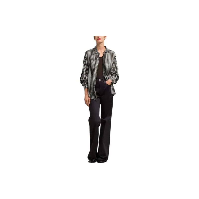 AMIPARIS Vichy Motif Buttoned Shirt-3