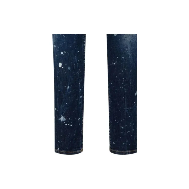 DSQUARED 2 Sprayed Effect Straight Leg Distressed Jeans-4