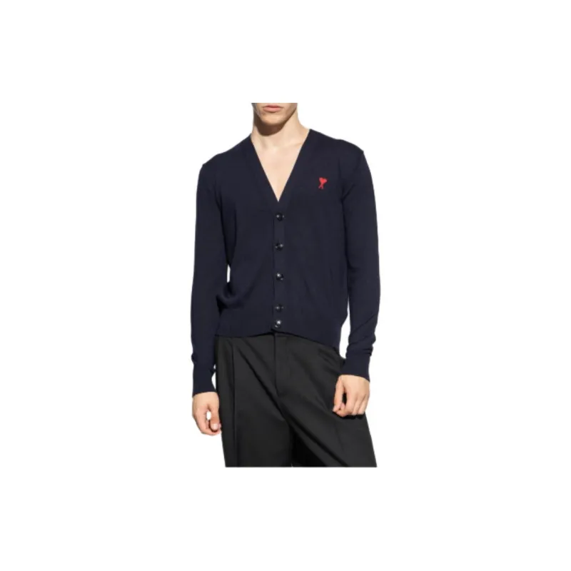 AMIPARIS Paris Ami De Coeur Logo Embroidered Buttoned Cardigan-2