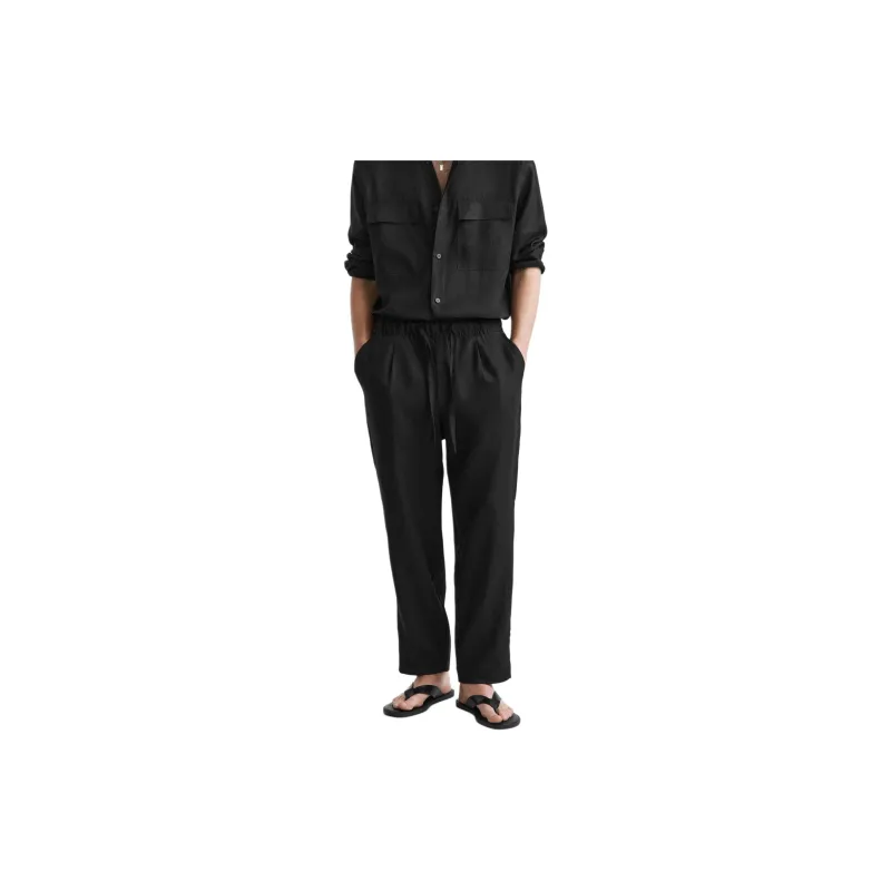 ZARA Casual Pants Men Black-1