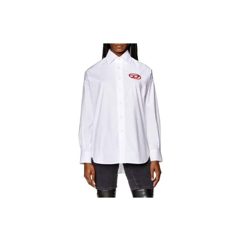 DIESEL Oval D embroidered Cotton Shirt-1