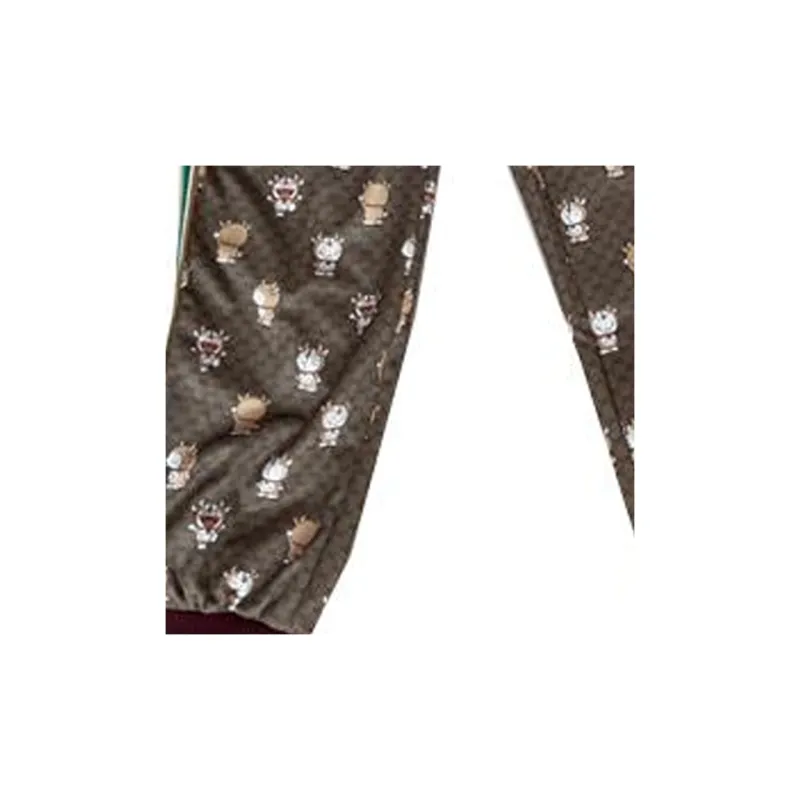 GUCCI Knitted Sports Pants Men's Brown-3