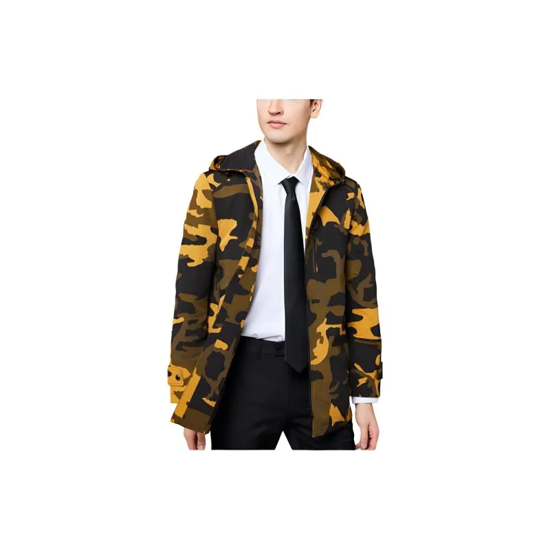 Francesco Totti Jackets Coats Men's Floral Beige Brown-1