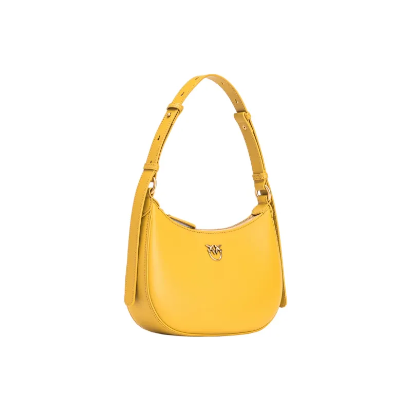 PINKO Love Birds Series Cow Leather Handbag Shoulder Bag Mini Women's Yellow-1