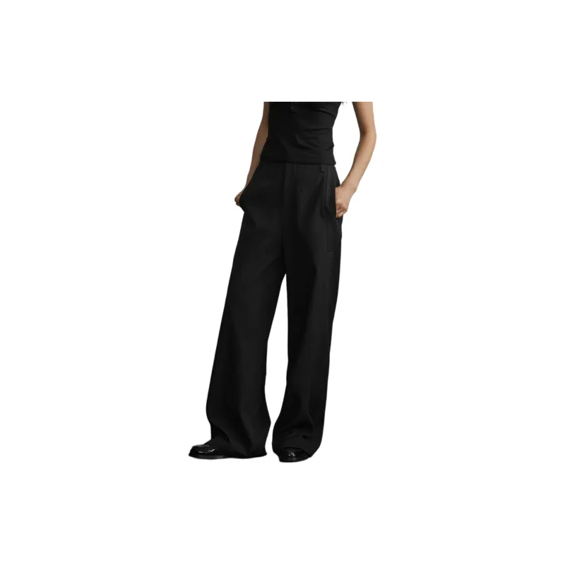 OPICLOTH Casual Pants Unisex Black-1