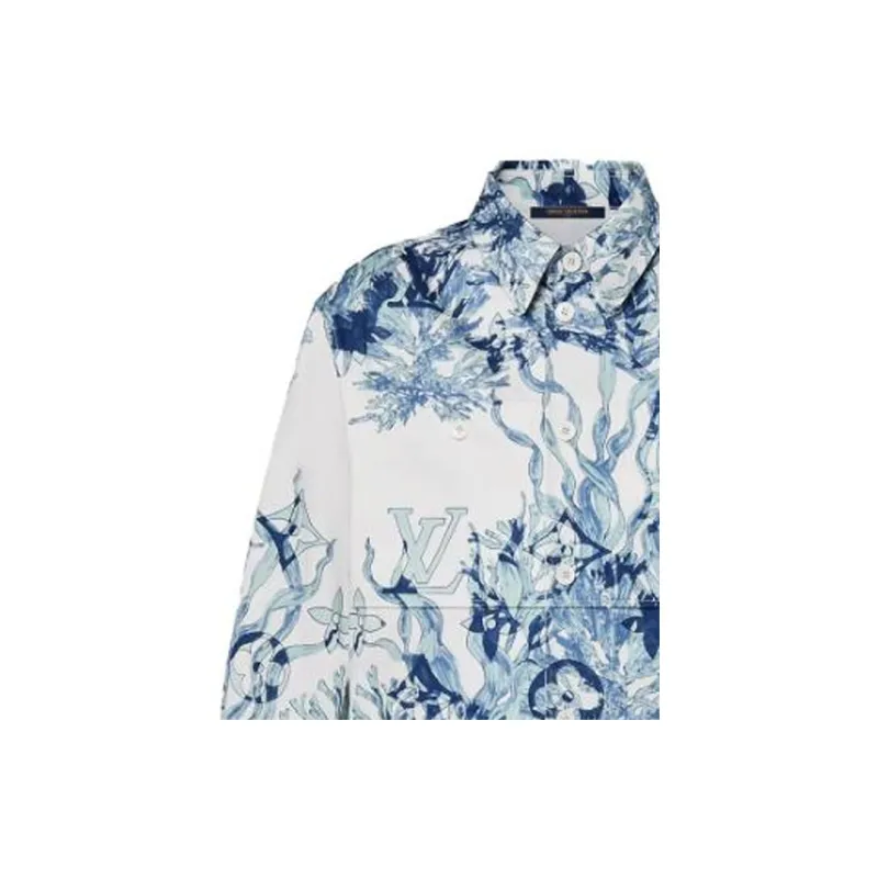 LOUIS VUITTON Shirts Men Blue-5