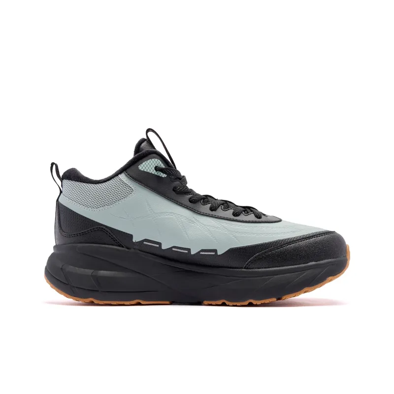 QIAODAN Outdoor Shoes Men High Top Black/Mountain Shadow Green-1