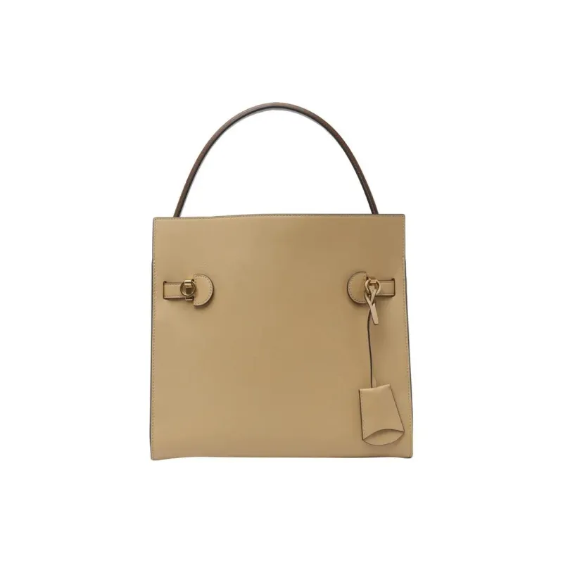 TORY BURCH Leather Shoulder Bag, Crossbody Bag, Handbag Women's Dark Sand-4