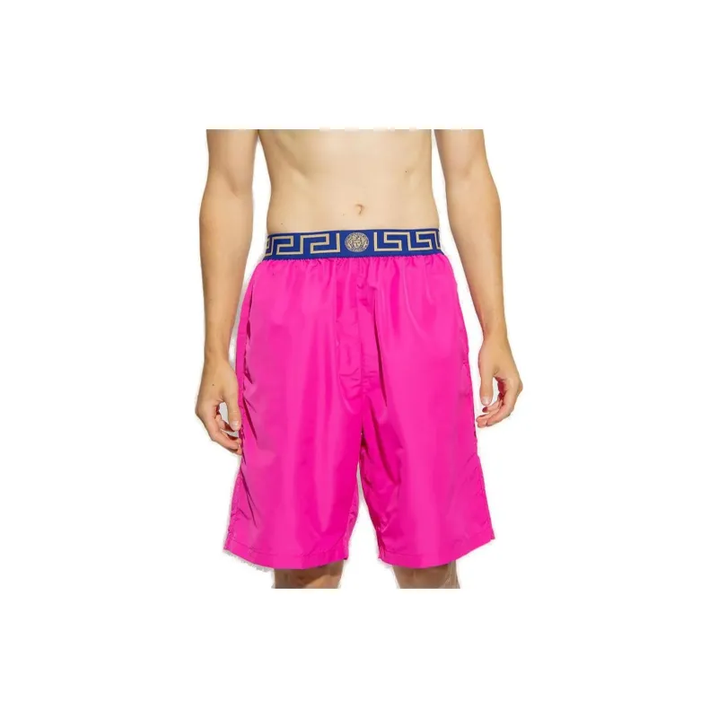 VERSACE Logo Waistband Swim Shorts-1