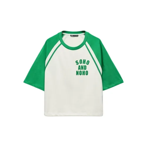 ZARA T-Shirts Women's Green