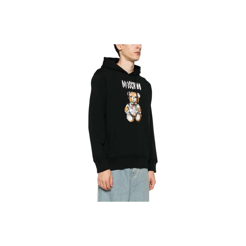 MOSCHINO Teddy Bear Printed Drawstring Hoodie-3
