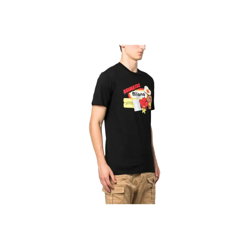 DSQUARED 2 Graphic Printed Crewneck T Shirt-4