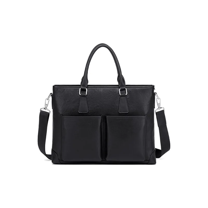 MashaLanti Cow Leather Crossbody Handbags Men's Black-2