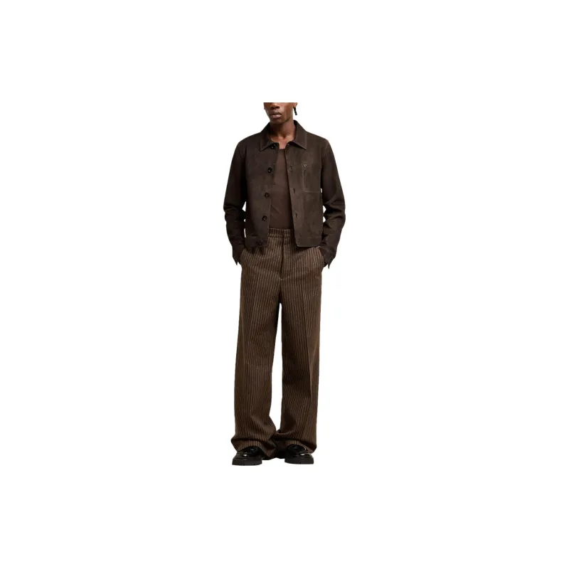 AMIPARIS Leather Button down Overshirt-1