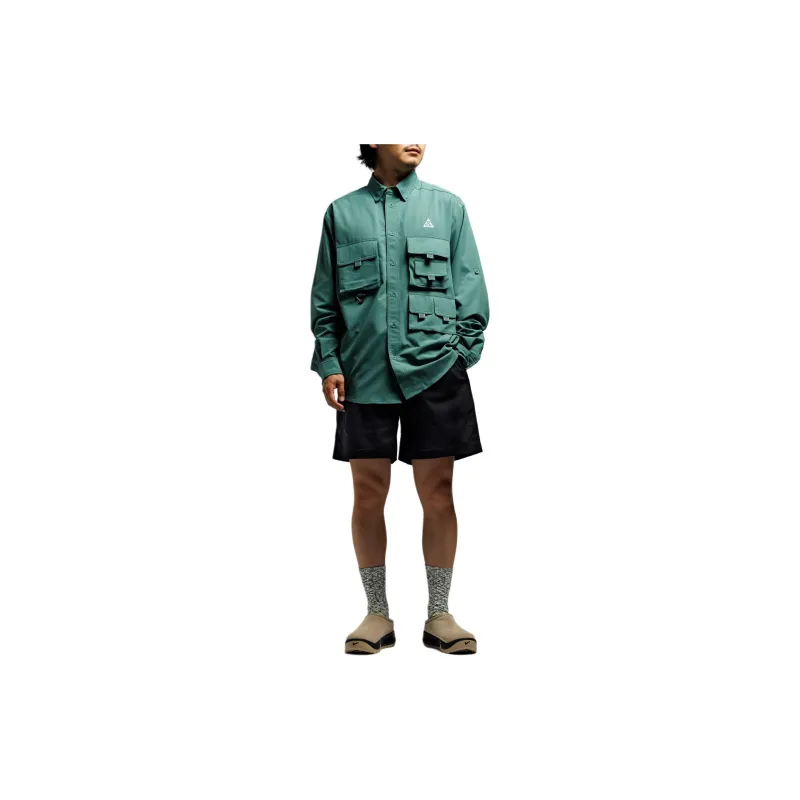 Nike Dry Fit UV'Devestation Trail' Shirt Men's Vintage Green-6