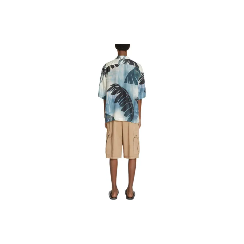 DRIES VAN NOTEN Palm printed Silk Shirt-2