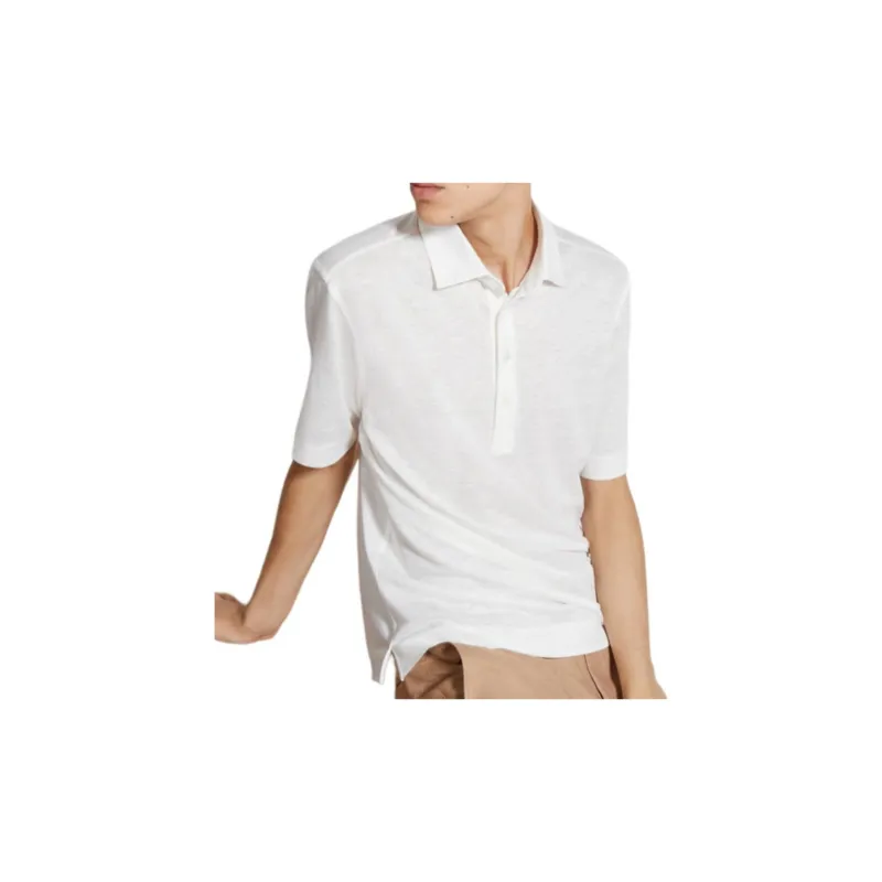 Ermenegildo Zegna Pure Linen Short-sleeve Polo Shirt-4