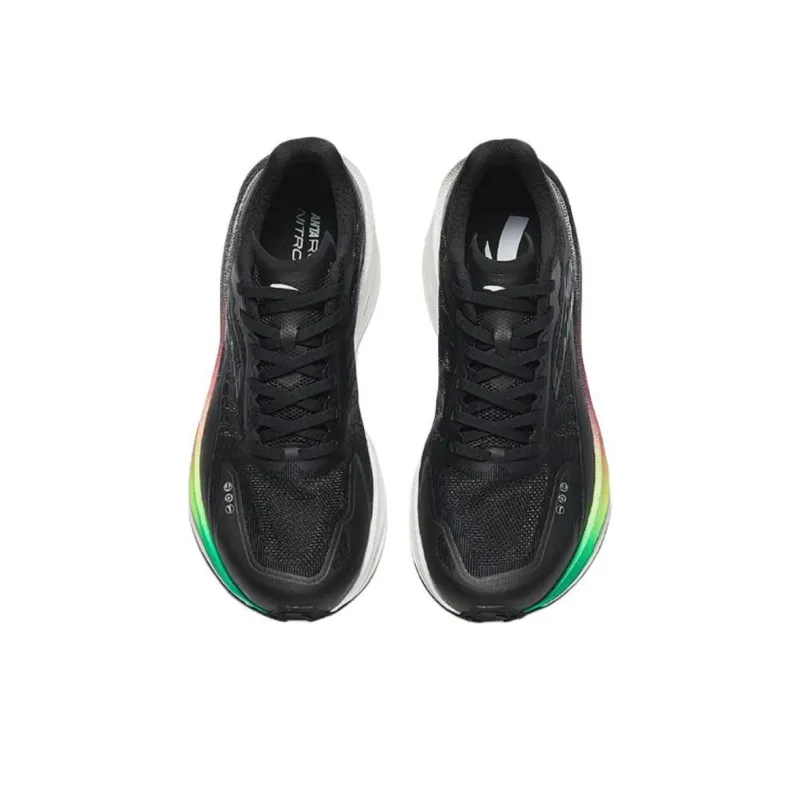Anta Anti Slip Wear Resistant Low Top Sprint Long Distance Running Training Marathon Running Shoes Men's Black-2