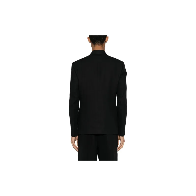 LARDINI Double breasted Linen Blazer-3