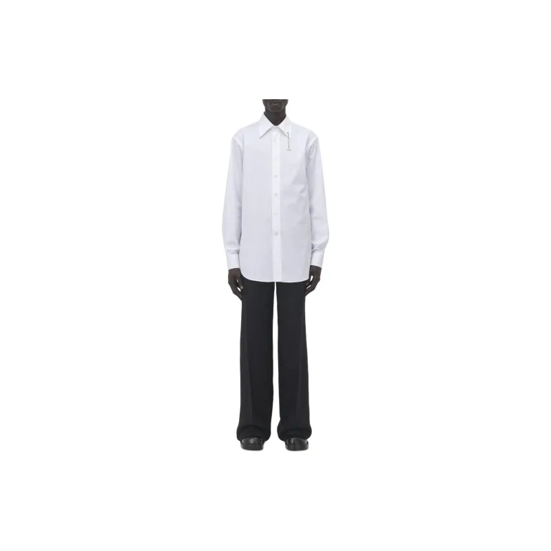 Alexander McQueen Cross Bar Chain Curved Hem Shirt-1