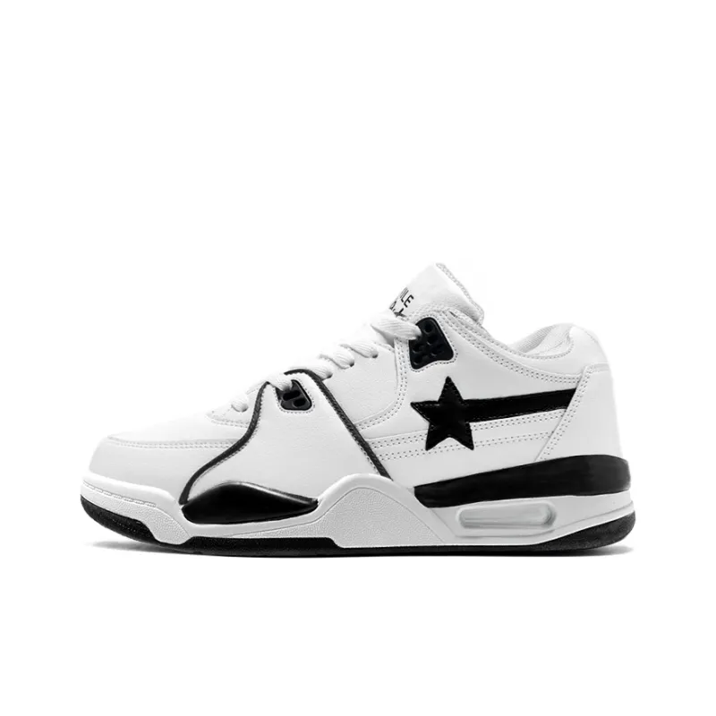 Komanic White Sneakers Wear resistant And Lightweight Low Top Skateboard Shoes Women's-12