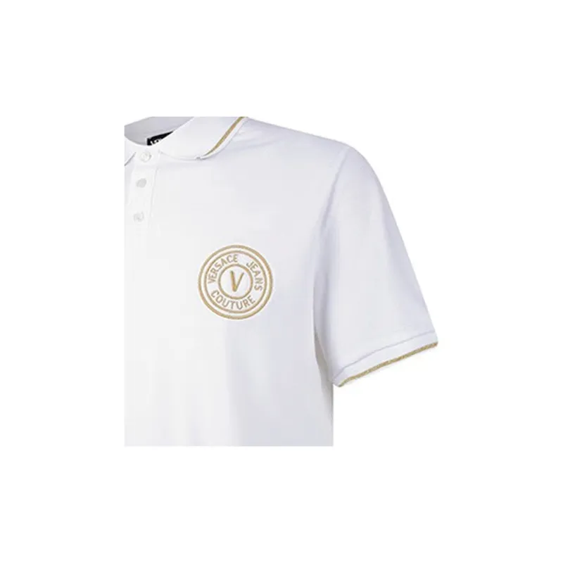 VERSACE JEANS COUTURE Logo embroidered Cotton Polo Shirt-6