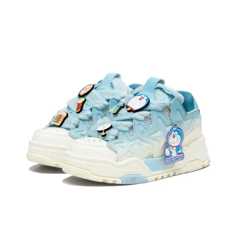 Doraemon x KAALIXTO Low Top Skateboard Shoes Unisex Blue-2