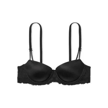 Victoria's Secret PINK Wink Lightly Lined Balconette Bra / Pure Black Bra Women's Pure Black