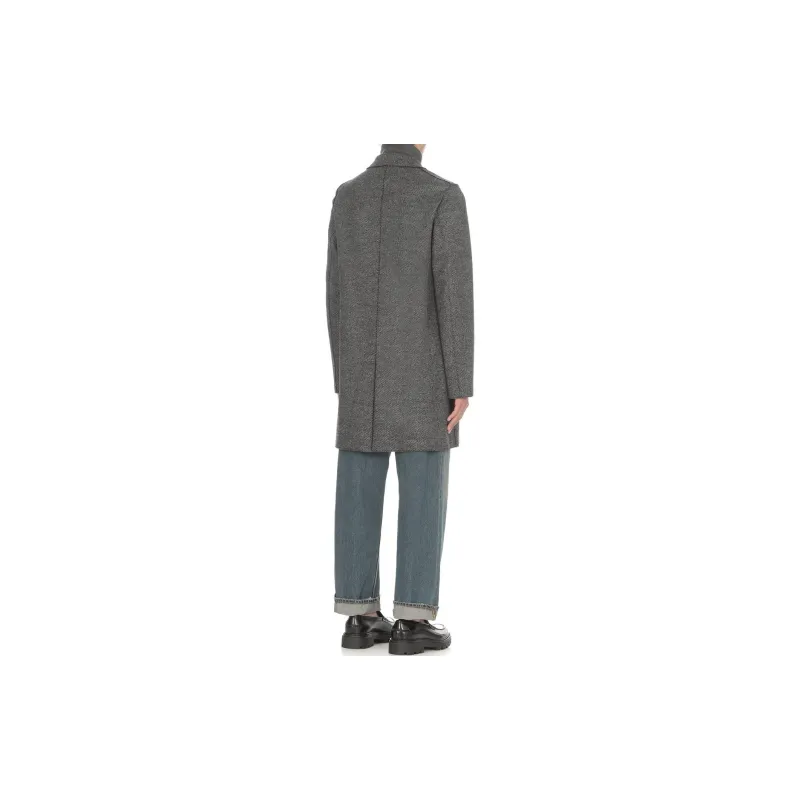HARRIS WHARF LONDON Herringbone Single breasted Coat-2