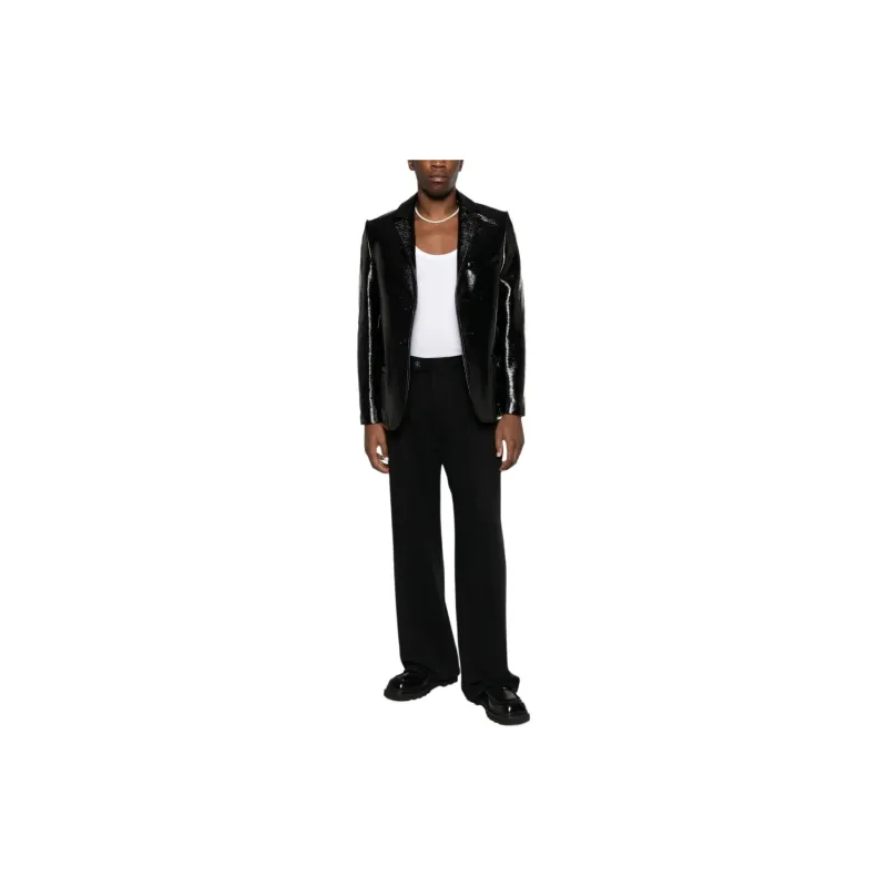 COURREGES Buttoned Leather Jacket-1