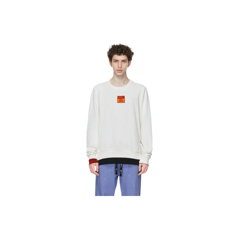 DIESEL Sweatshirts Men White-5