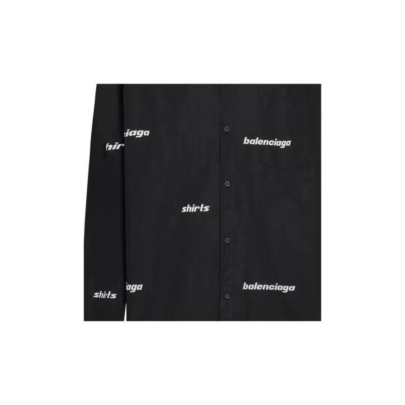 Balenciaga SS23 Shirt Regular Fit Men's Black-5