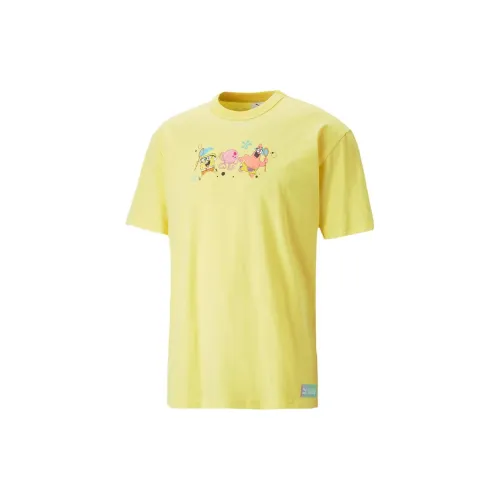 PUMA X SPONGEBOB T-Shirts Men Light Yellow