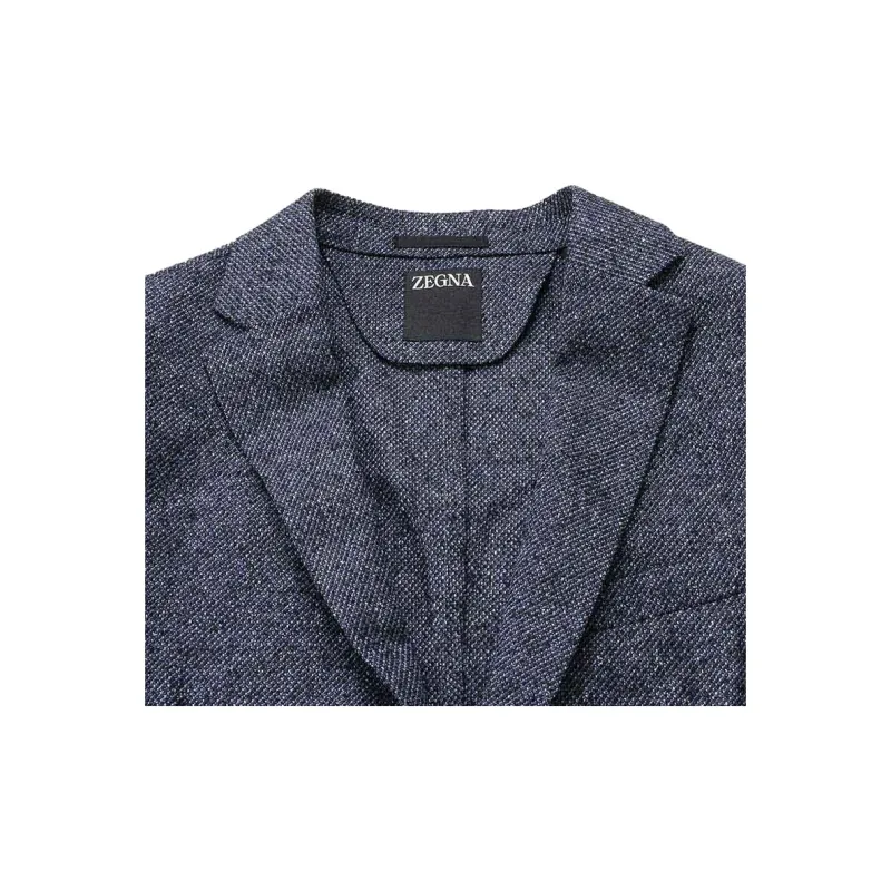 Zegna SS24 Business Suit Coat Men's Dark Blue-2