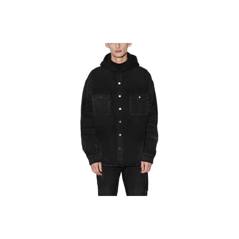 AMIRI Denim Hooded Overshirt-3