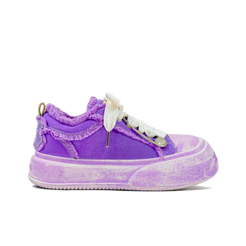 SOAP OPERA Wiping Color Series Anti Slip Wear Resistant Low Top Canvas Shoes Unisex Portuguese Dark Purple Box-3