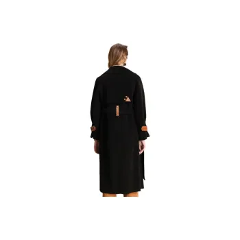FENHONGMALI Coats Women's Black