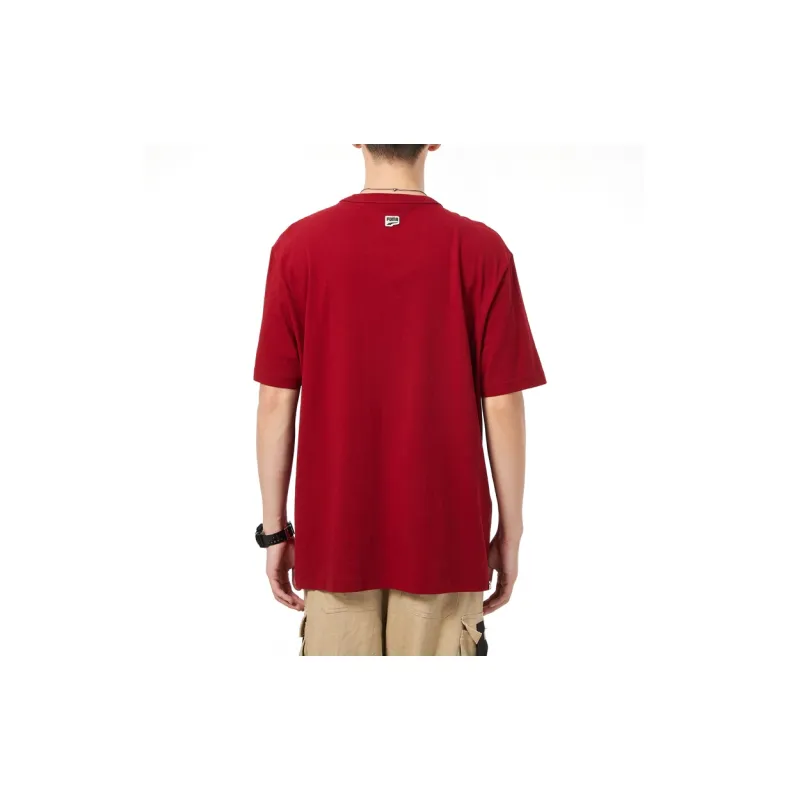 PUMA T-Shirts Men Burgundy-3