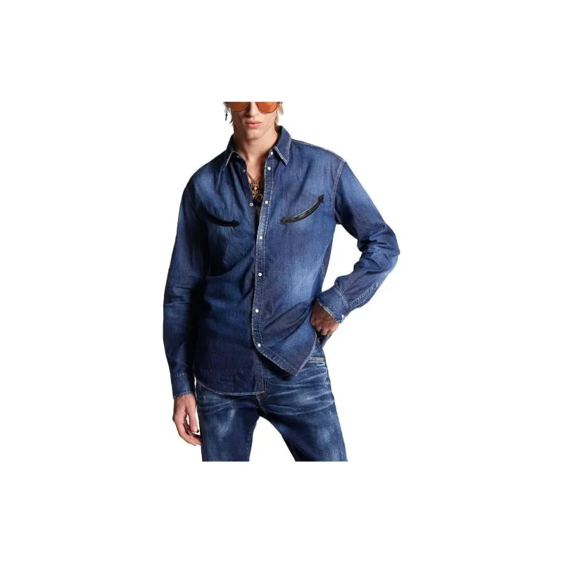 DSQUARED 2 Buttoned Long Sleeved Denim Shirt-4