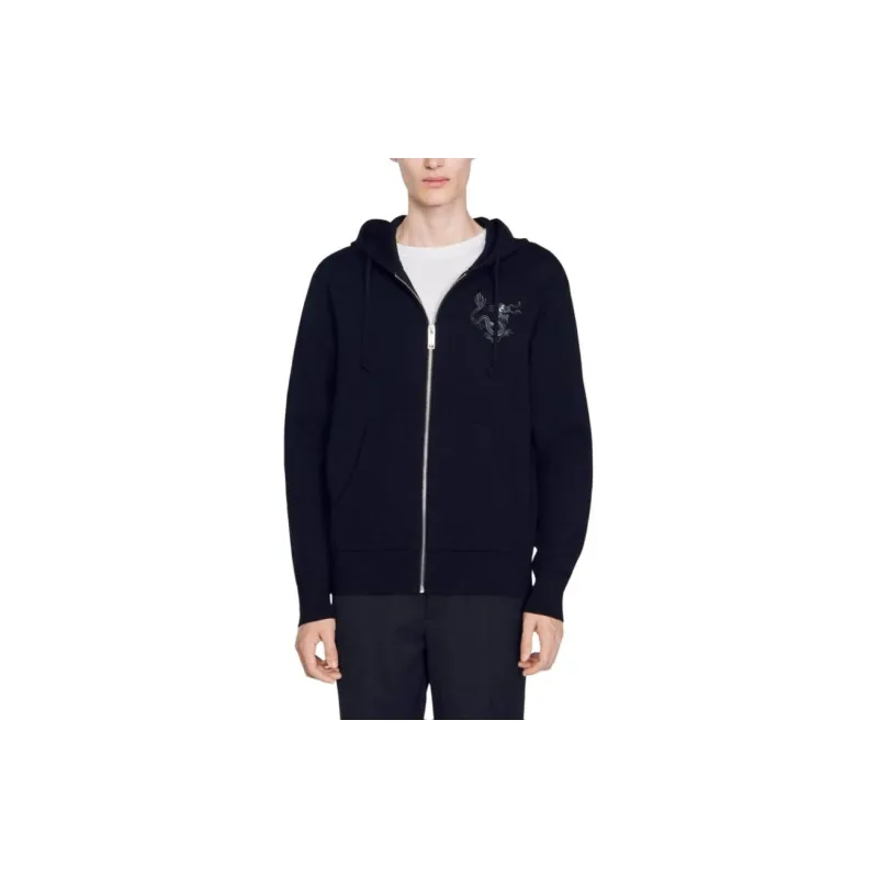 Sandro Year Of The Dragon Capsule Series Sweatshirts Unisex Black-2