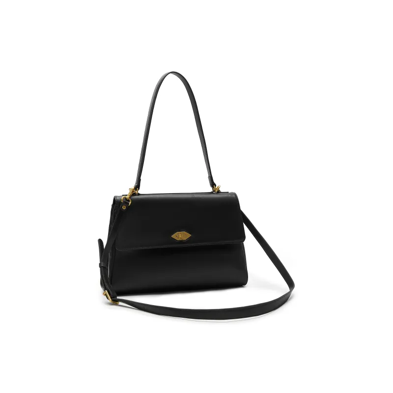 Staccato Cow Leather Tote Portable Crossbody Bag, Shoulder Bag Tubas Women's Vintage Coffee/Night Sky-9