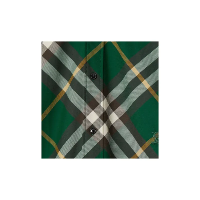 Burberry EKD embroidered Checkered Cotton Shirt-5
