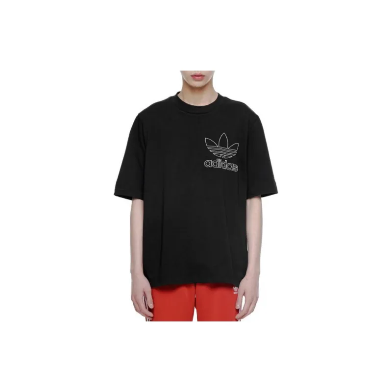 Adidas Originals Drop Shoulder Sleeve T Shirt Men's Black-6