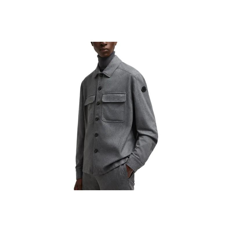 Moncler Logo Patch Long Sleeved Shirt-3